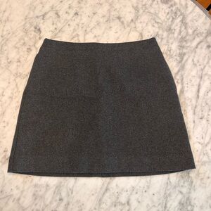 Uniqlo Wool Charcoal Gray Mini Skirt